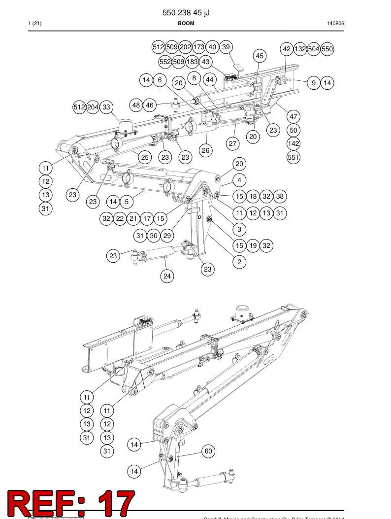 55024065a 550 240 65a Bushing - Sandvik Technical Drawing