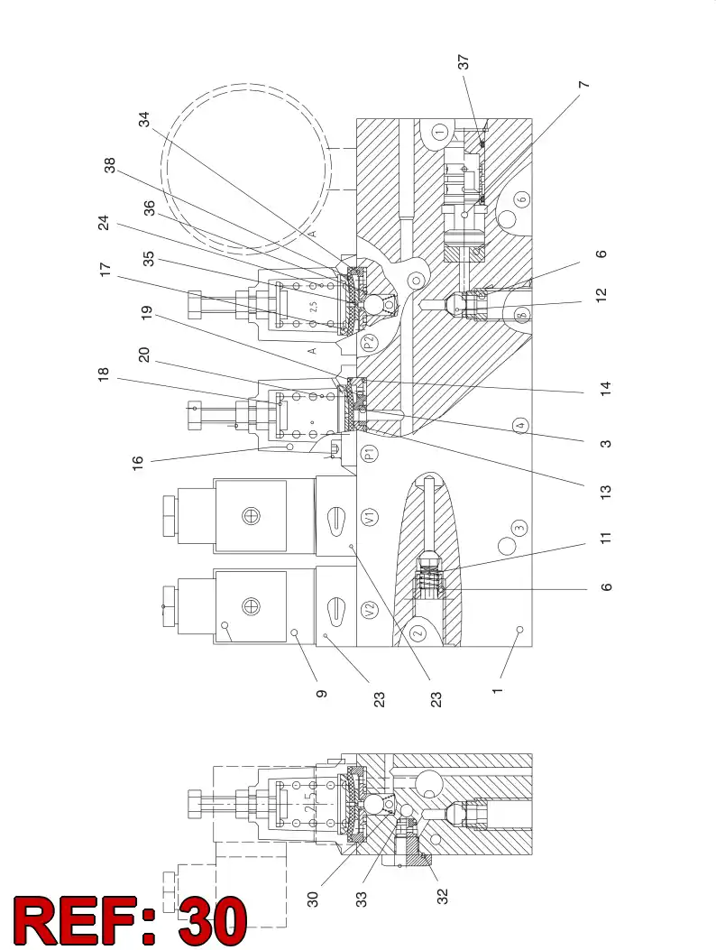 55024120 550 241 20 SPRING - Sandvik Technical Drawing