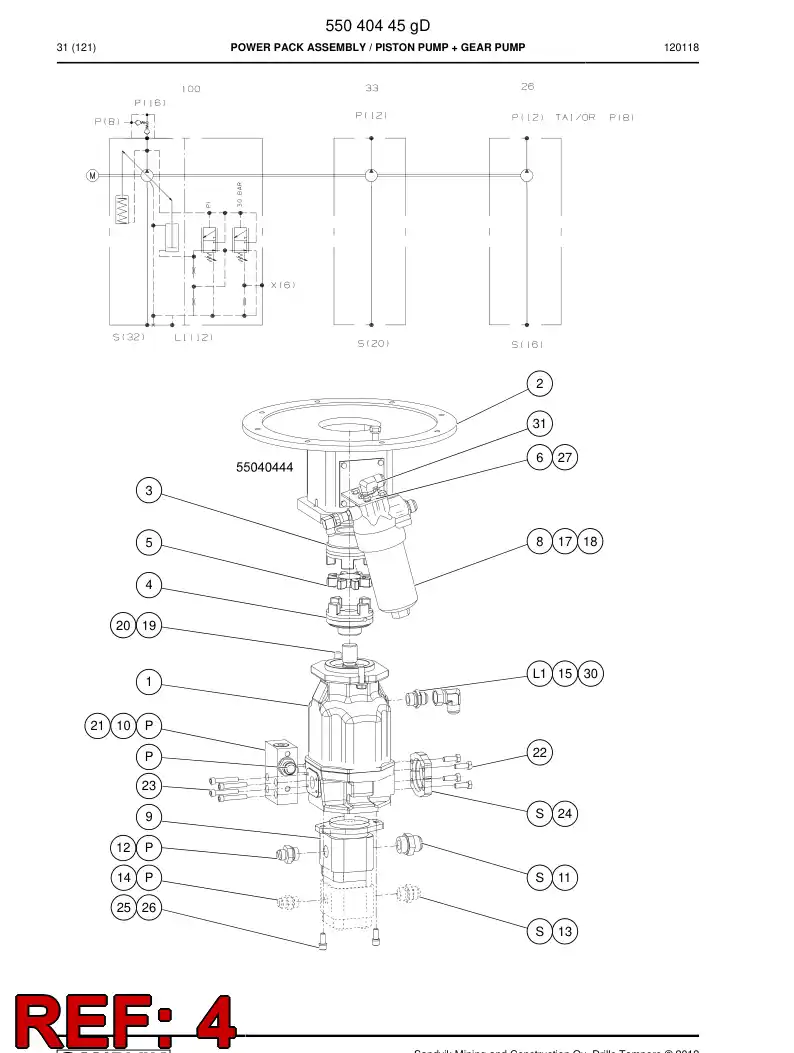 55024192a 550 241 92a EMBRAGUE, MEDIO - Sandvik Technical Drawing