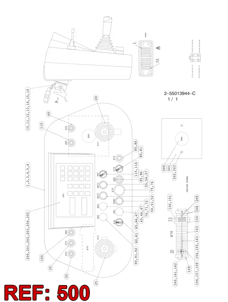 55024214 550 242 14 WIRING INSTRUCTION - Sandvik Technical Drawing