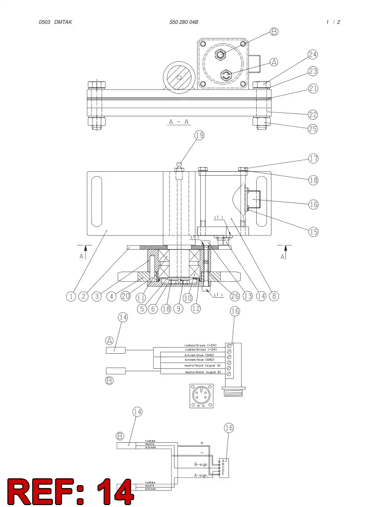 55024266 550 242 66 INDUCTIVE PROXIMITY SWITCH - Sandvik Technical Drawing