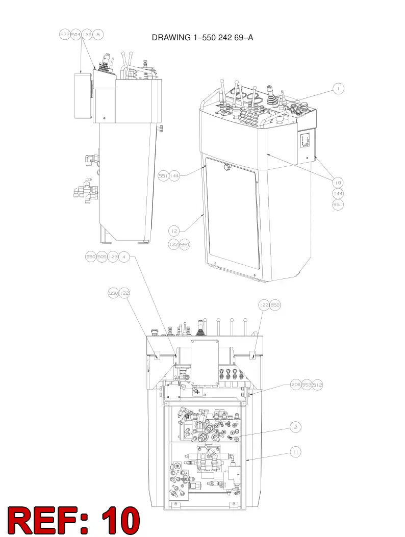 55024267 550 242 67 FRAME ASSEMBLY - Sandvik Technical Drawing