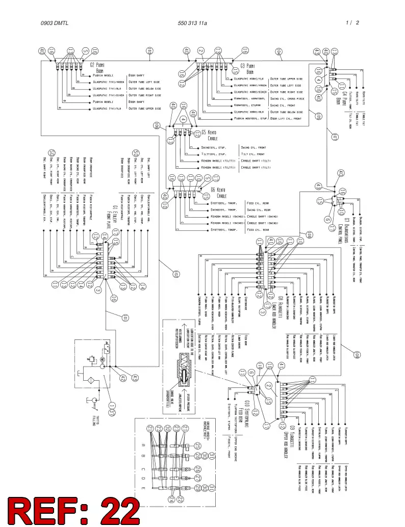55024366 550 243 66 ADAPTER (HYDRAULIC) - Sandvik Technical Drawing