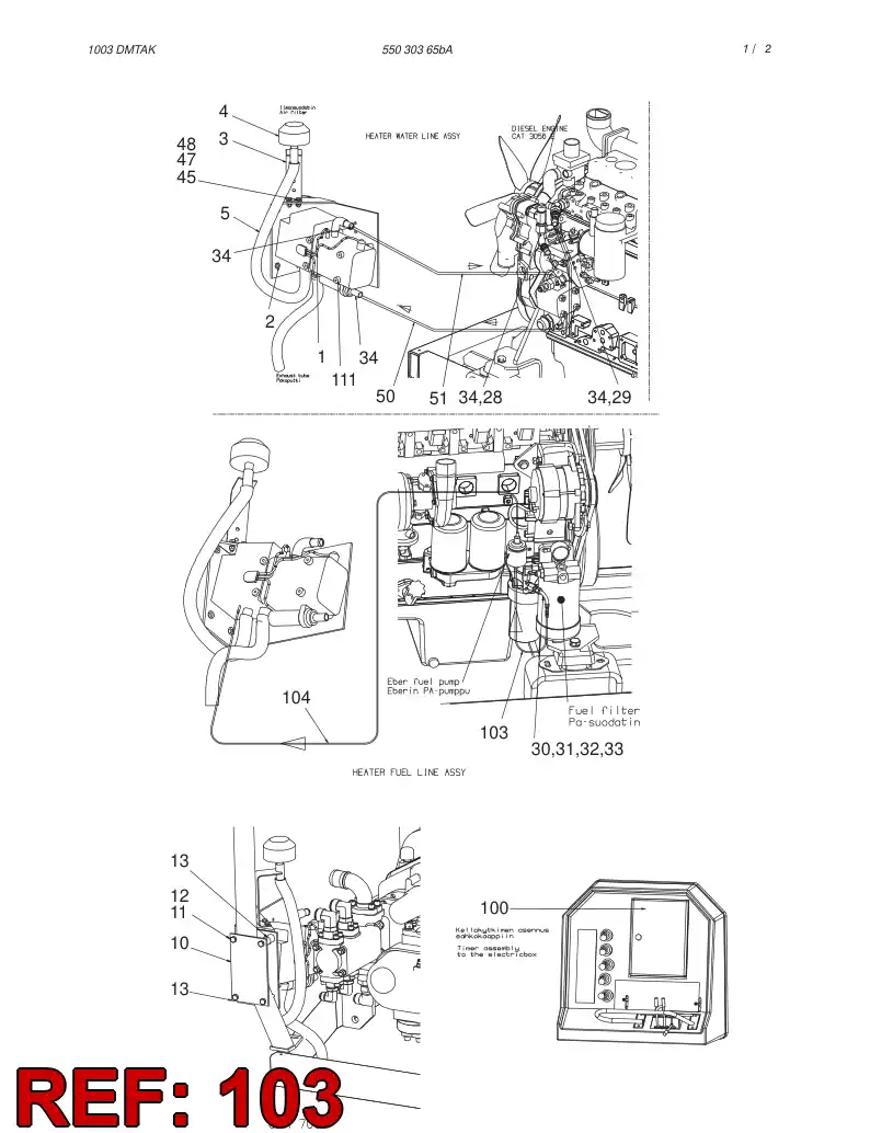 55024471 550 244 71 FUEL HOSE - Sandvik Technical Drawing