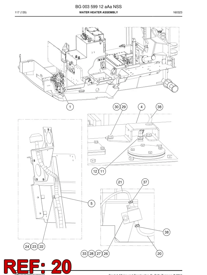 55024471b 550 244 71b Hose, Fuel - Sandvik Technical Drawing