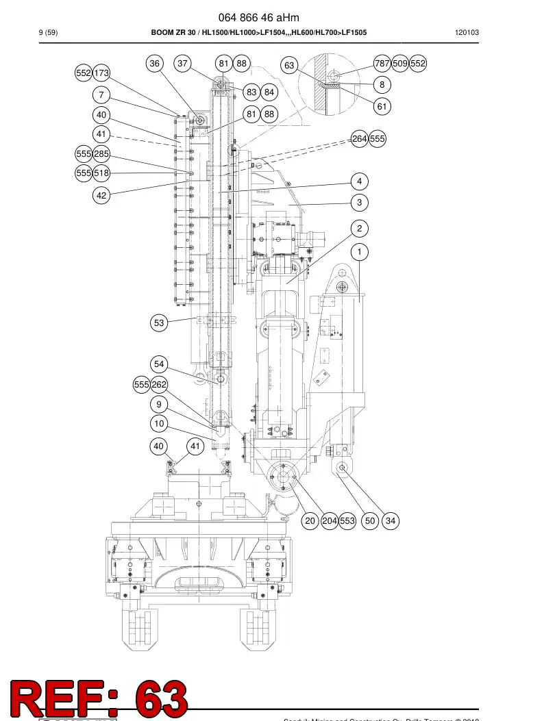 55024520 550 245 20 Strip - Sandvik Technical Drawing