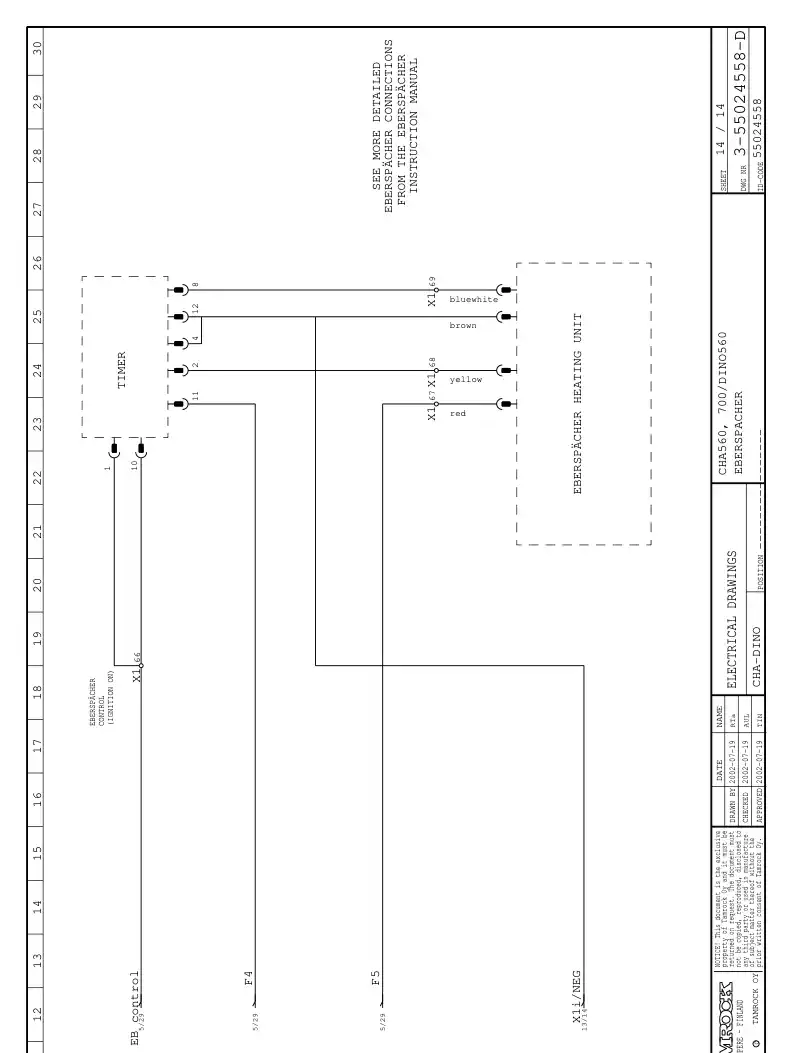 55024558D 550 245 58D CIRCUIT DIAGRAM + PARTS LIST - Sandvik Technical Drawing