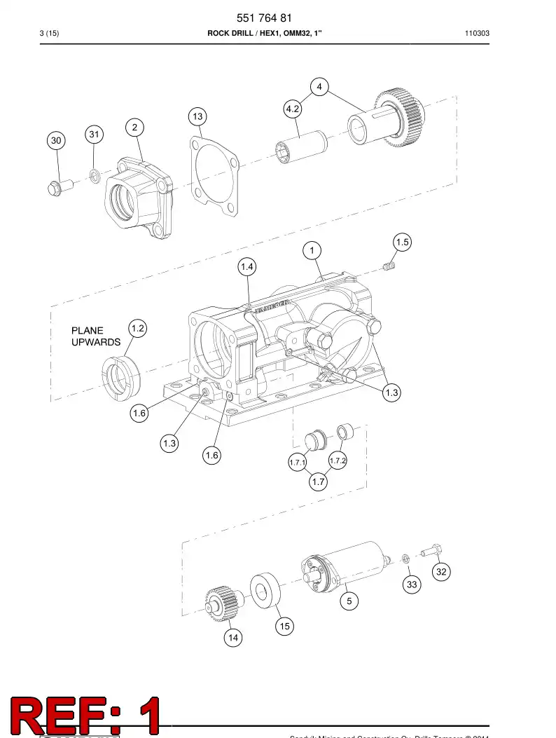 55024569b 550 245 69b Frame - Sandvik Technical Drawing