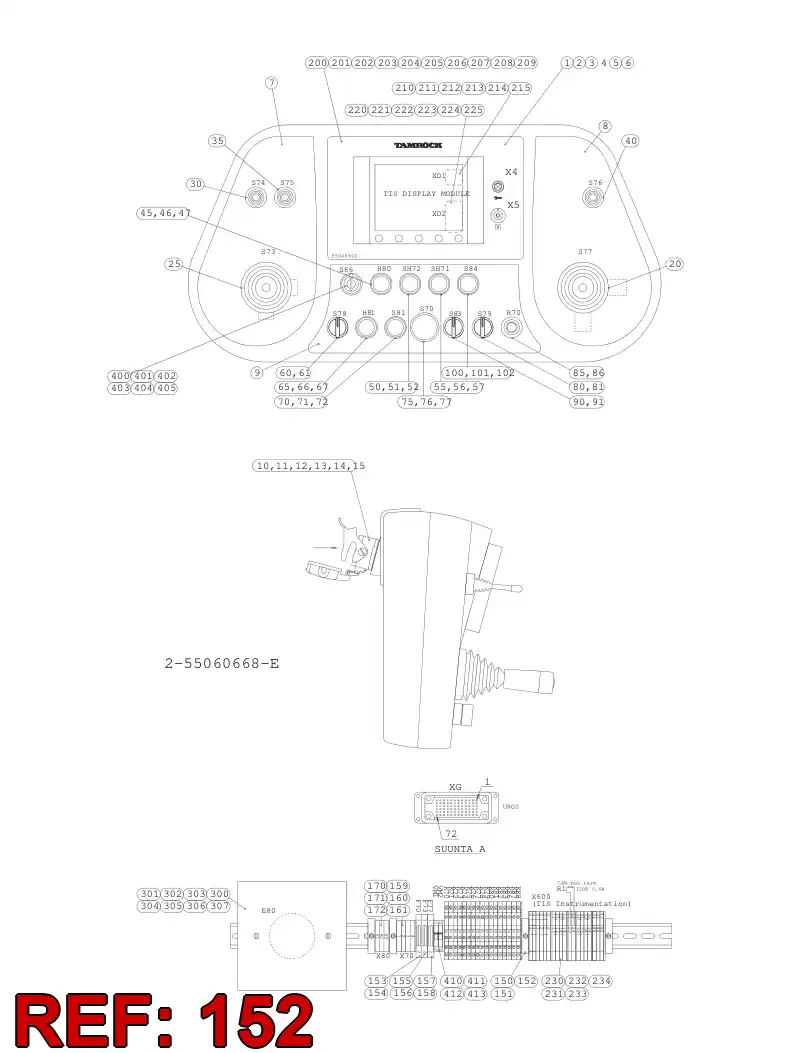 55024574 550 245 74 Plate, End - Sandvik Technical Drawing