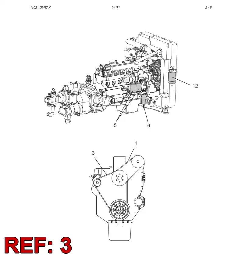 55024652 550 246 52 VEE-BELT SET - Sandvik Technical Drawing