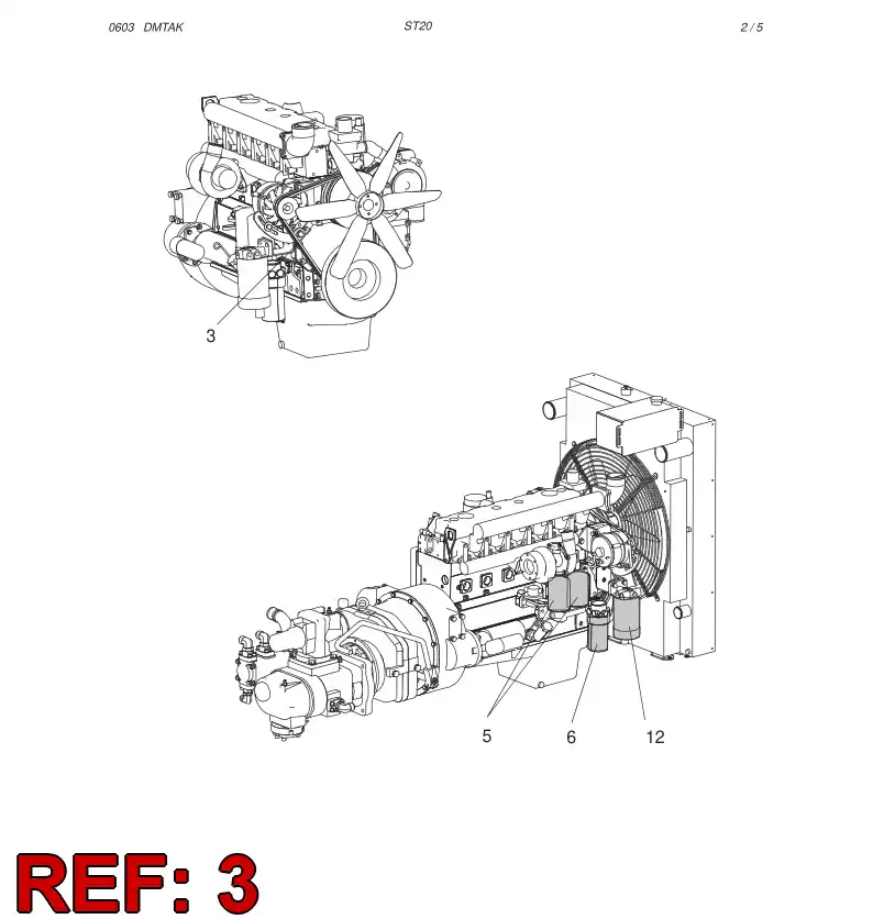 55024656 550 246 56 VEE-BELT SET - Sandvik Technical Drawing