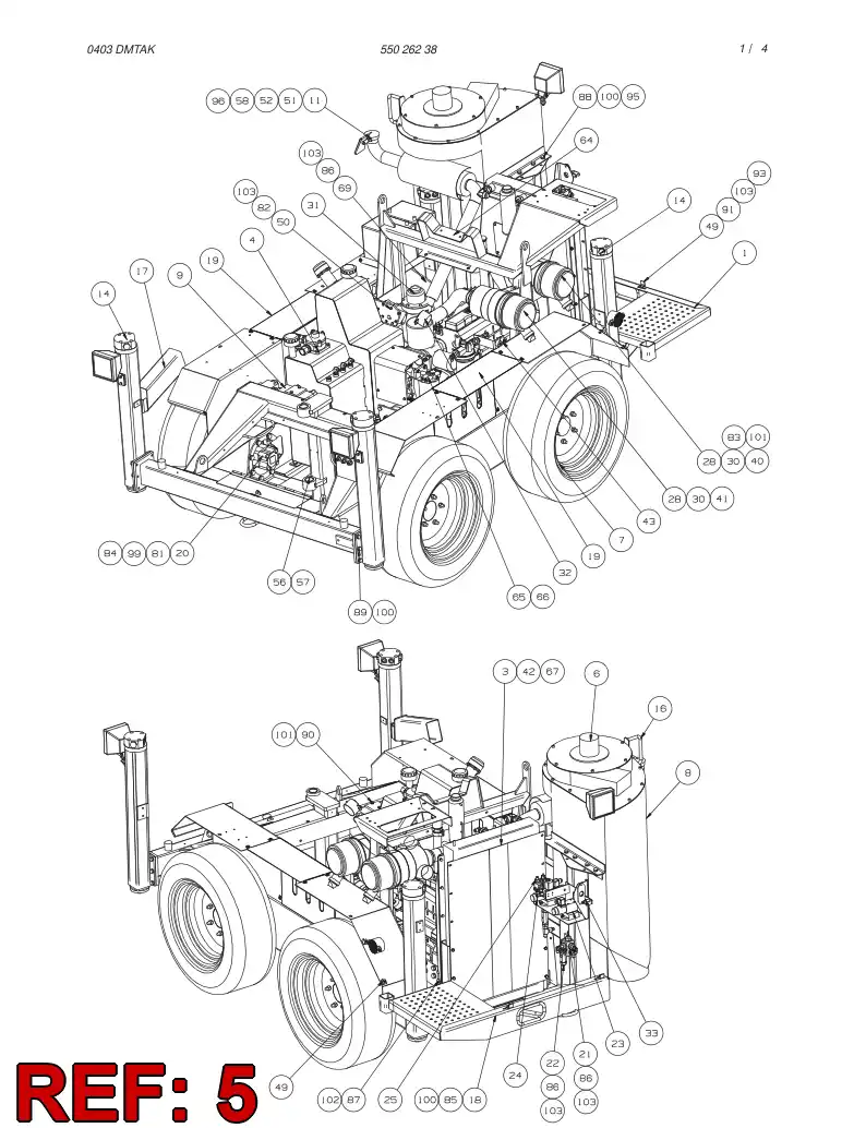 55024783 550 247 83 DOUBLE OVERCENTER VALVE - Sandvik Technical Drawing