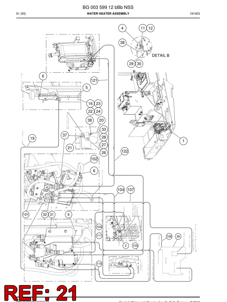 55024895a 550 248 95a Hose, Fuel - Sandvik Technical Drawing