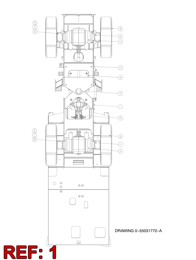 55024989 550 249 89 CARRIER (REAR) - Sandvik Technical Drawing