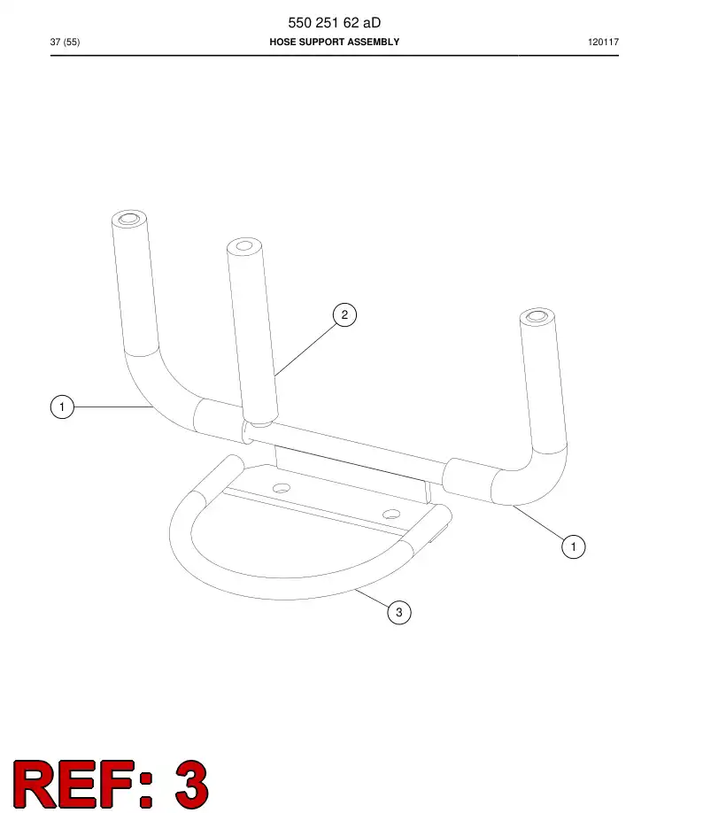 55025163a 550 251 63a HOSE SUPPORT - Sandvik Technical Drawing