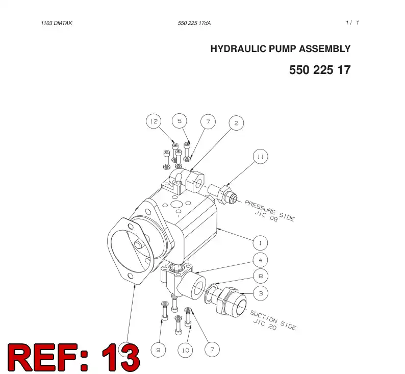 55025236 550 252 36 GASKET - Sandvik Technical Drawing