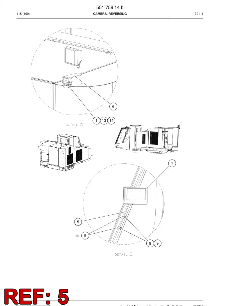 55025280 550 252 80 Clip - Sandvik Technical Drawing
