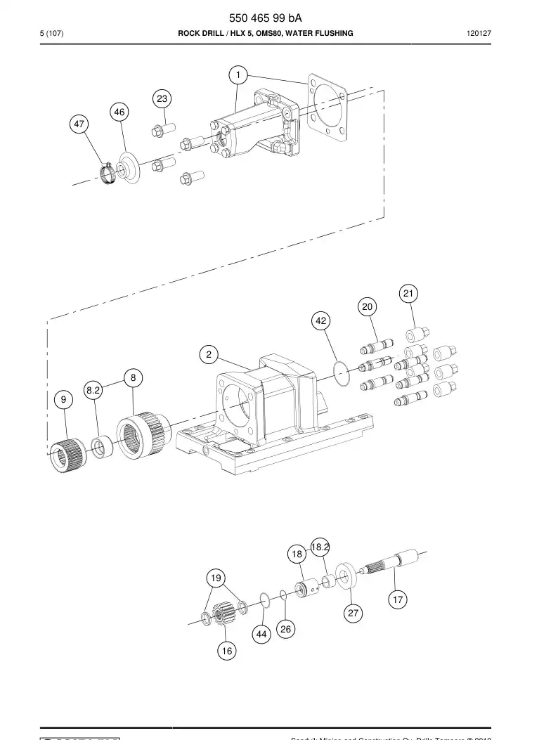 55025293f 550 252 93f Seal kit - Sandvik Technical Drawing