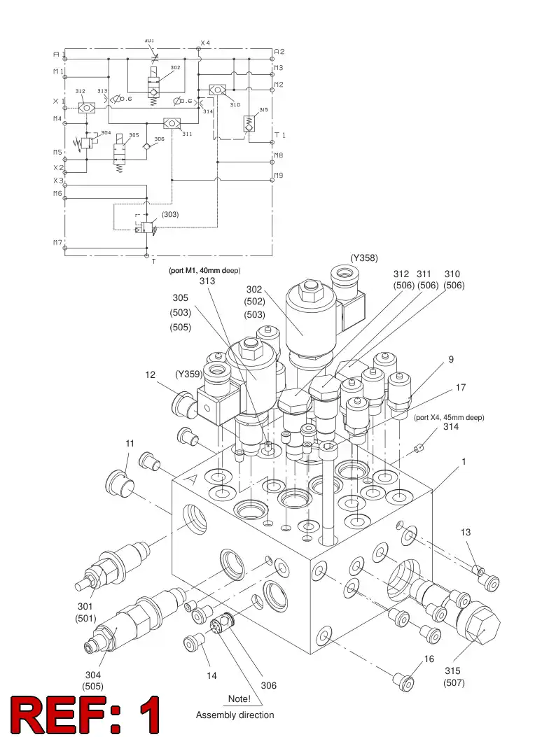 55025303 550 253 03 SECTION BODY - Sandvik Technical Drawing