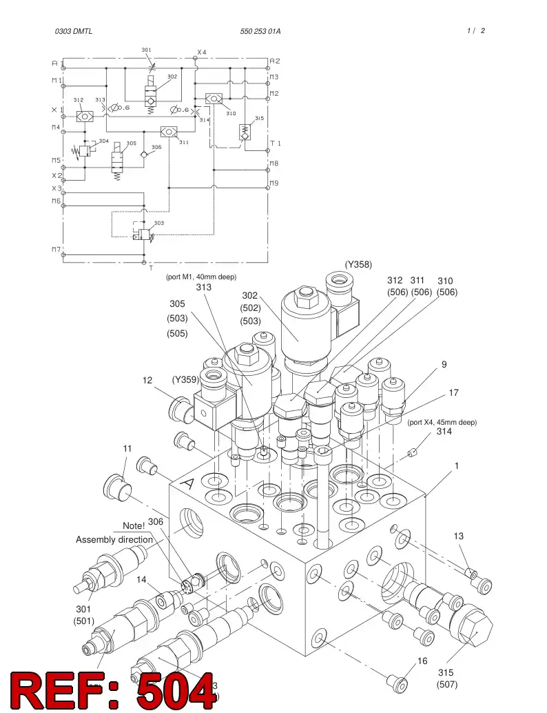 55025345 550 253 45 SEAL KIT - Sandvik Technical Drawing