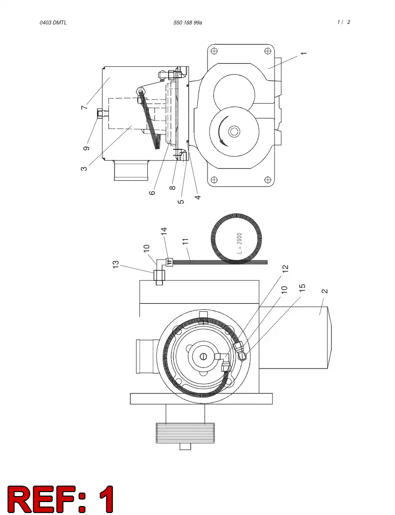 55025456 550 254 56 COMPRESSOR UNIT - Sandvik Technical Drawing