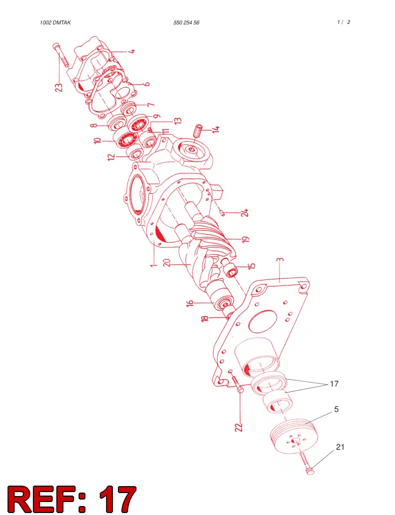55025457 550 254 57 Seal, Shaft - Sandvik Technical Drawing