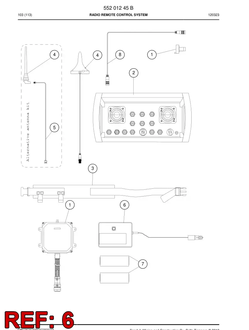55025535c 550 255 35c Charger, Battery - Sandvik Technical Drawing