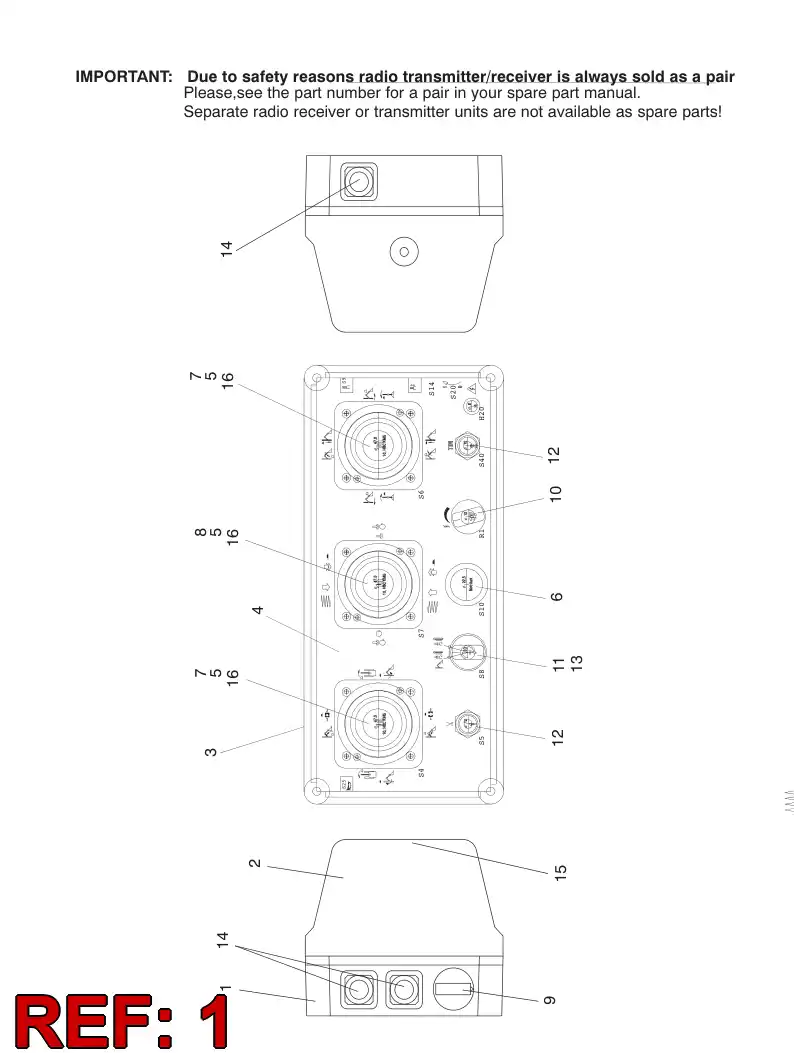 55025540 550 255 40 PLASTIC ENCLOSURE - Sandvik Technical Drawing