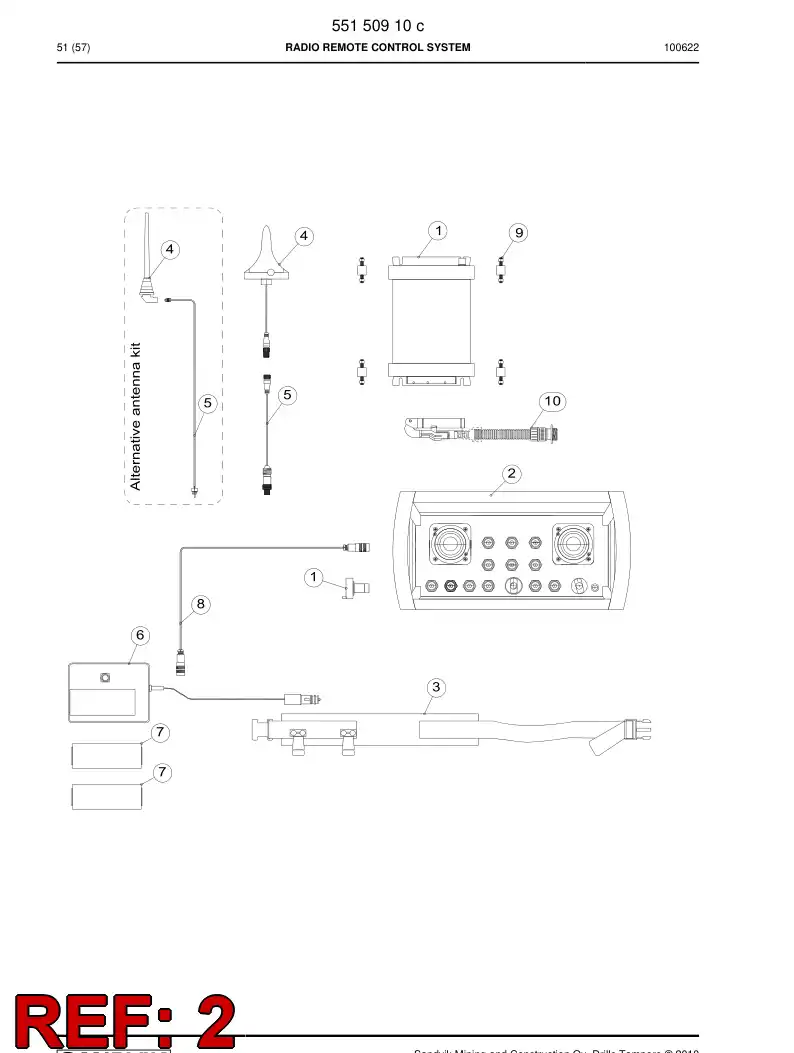 55025542a 550 255 42a Plastic enclosure - Sandvik Technical Drawing