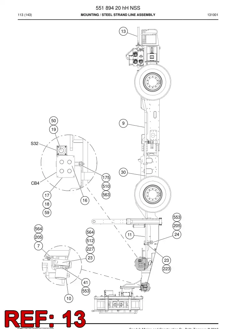 55025555a 550 255 55a Hose - Sandvik Technical Drawing