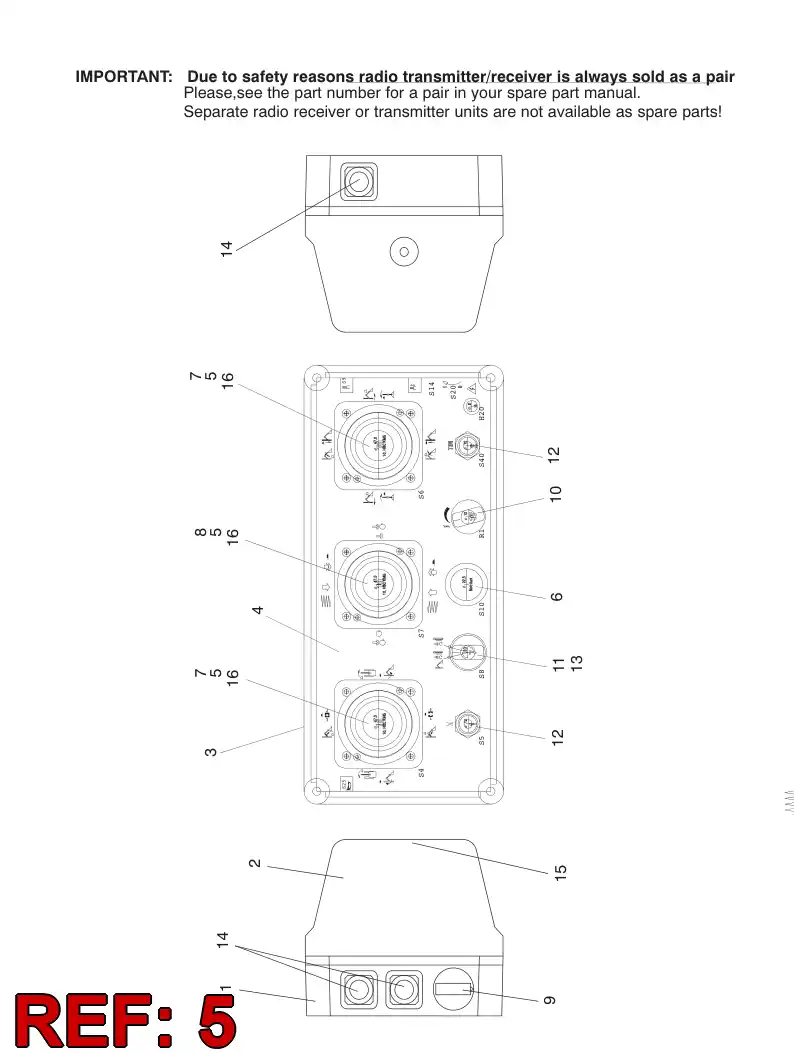 55025563 550 255 63 JOYSTICK ACCESSORY - Sandvik Technical Drawing