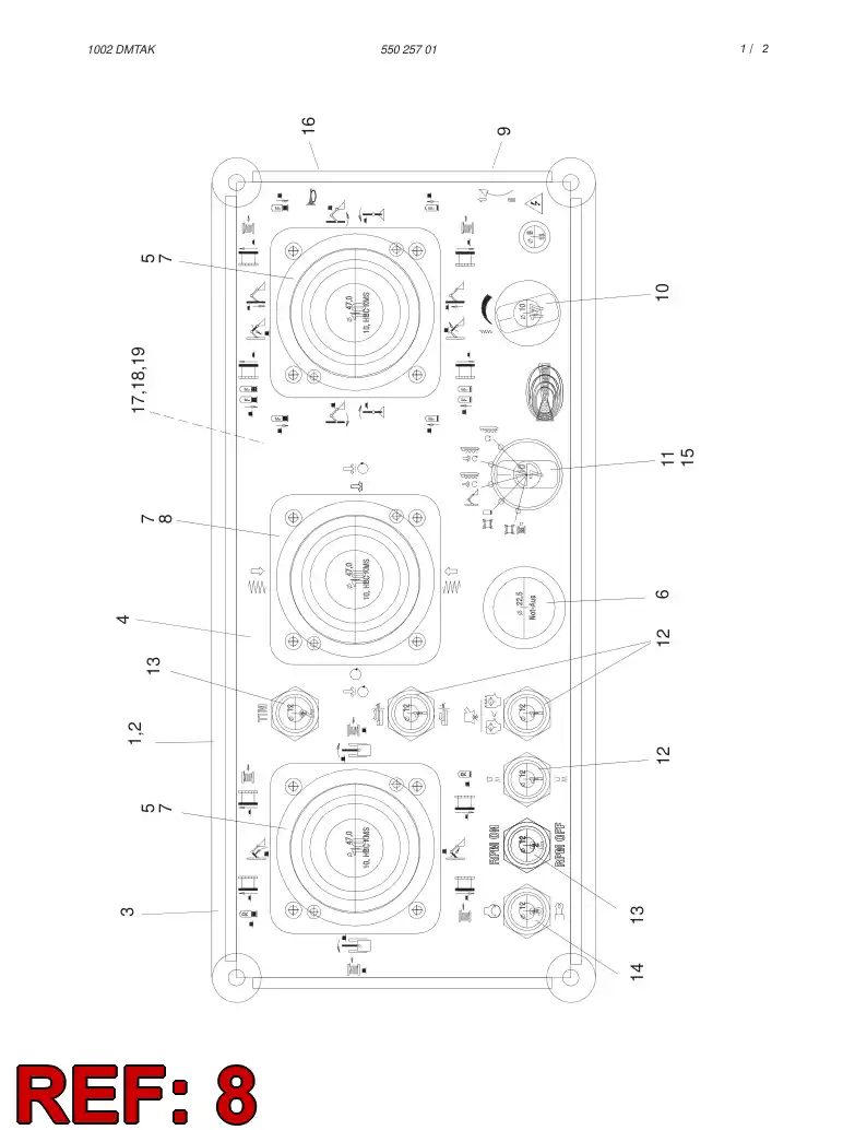 55025574 550 255 74 JOYSTICK - Sandvik Technical Drawing