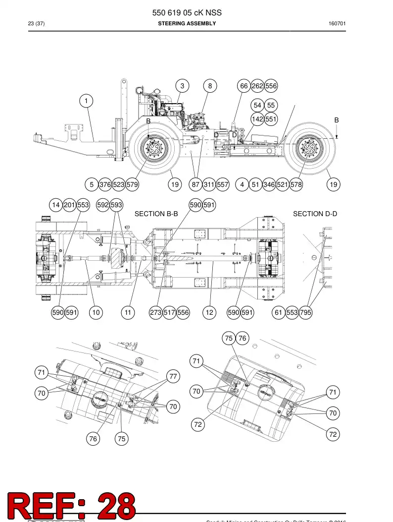 55025580b 550 255 80b Pin - Sandvik Technical Drawing