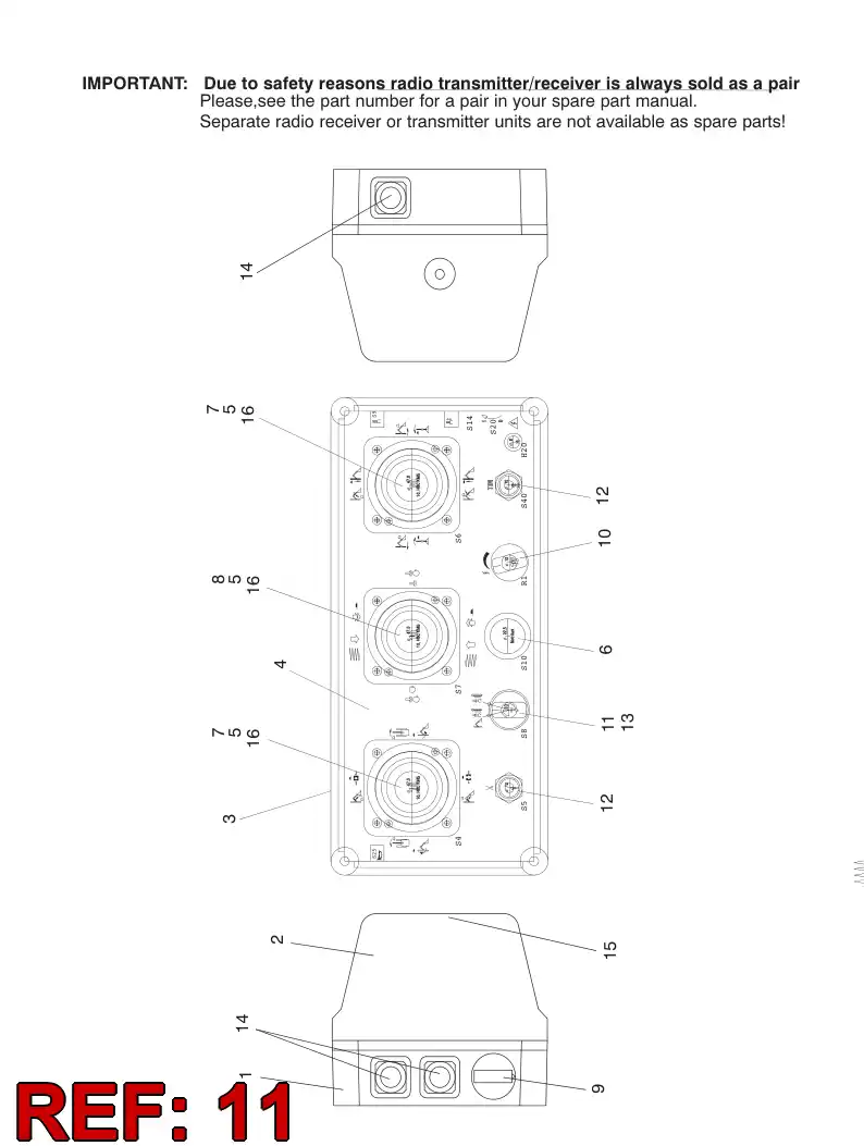 55025581 550 255 81 SWITCH KNOB - Sandvik Technical Drawing