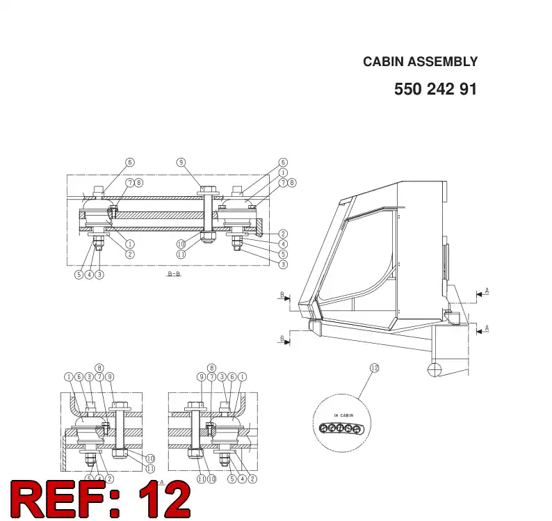 55025586 550 255 86 INSTRUMENT PRING SEPARATE PARTS - Sandvik Technical Drawing