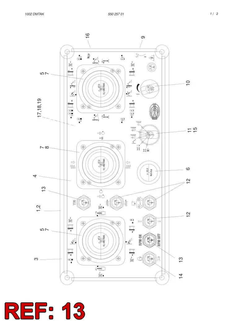 55025630 550 256 30 TOGGLE SWITCH - Sandvik Technical Drawing