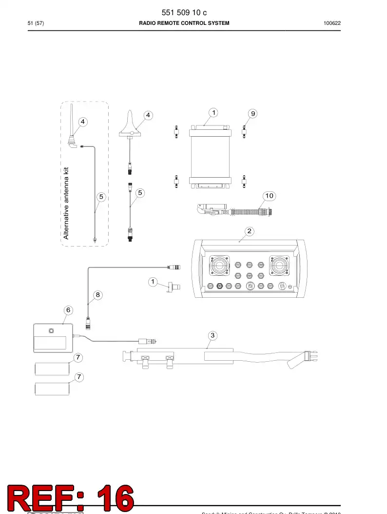 55025635a 550 256 35a Push button - Sandvik Technical Drawing
