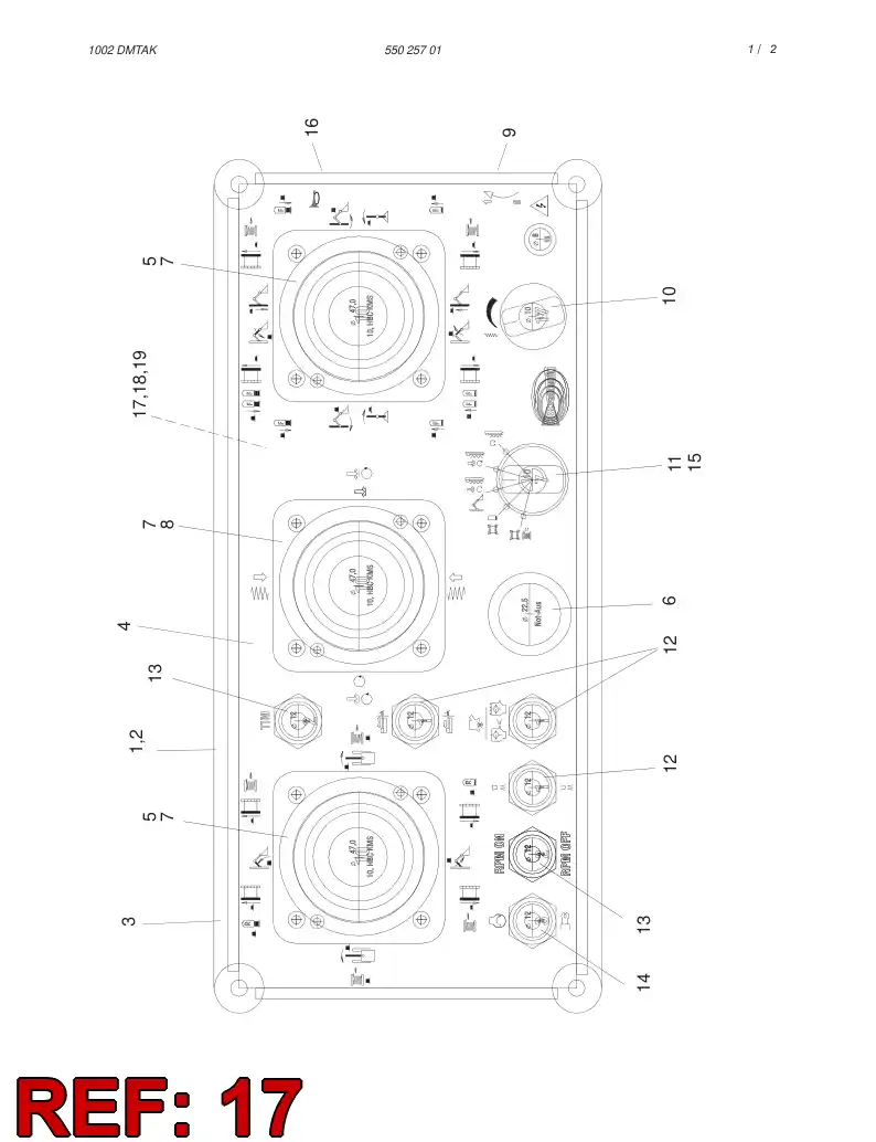 55025639 550 256 39 CIRCUIT BOARD - Sandvik Technical Drawing