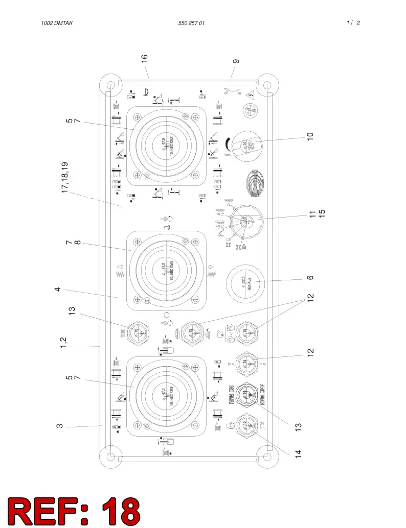 55025667 550 256 67 RF MODULE - Sandvik Technical Drawing
