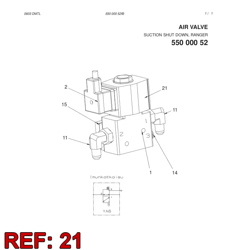 55025693 550 256 93 SOLENOID - Sandvik Technical Drawing
