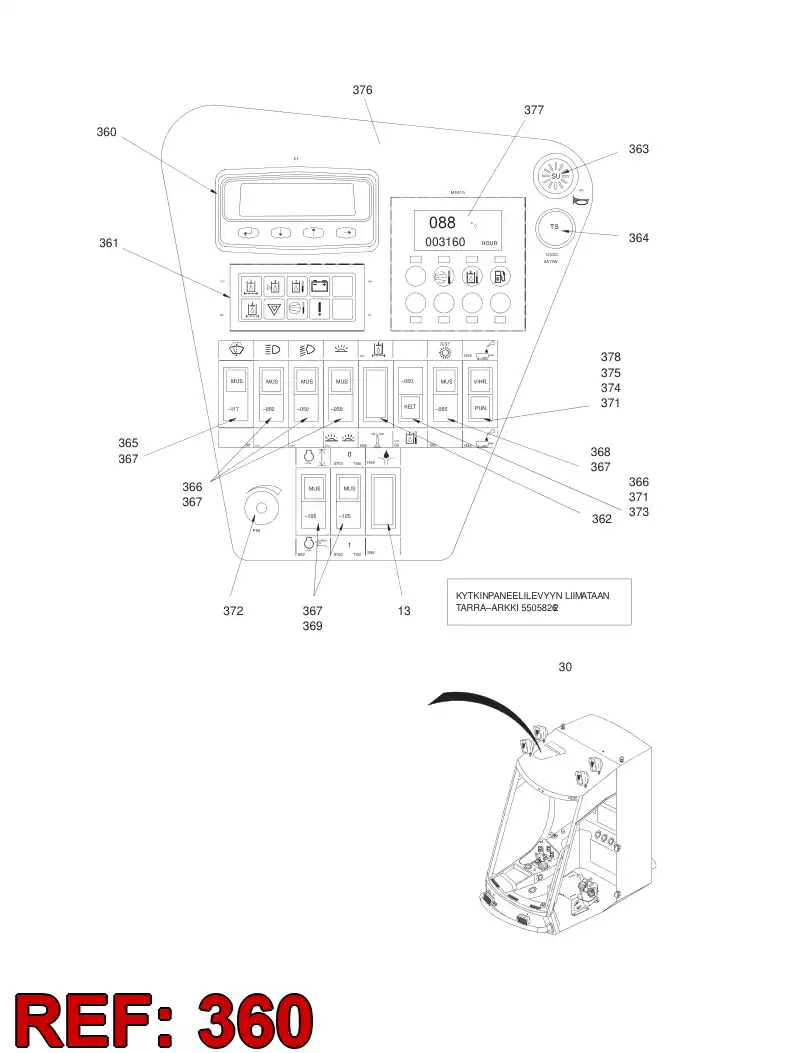 55025697 550 256 97 EMS MAIN UNIT - Sandvik Technical Drawing