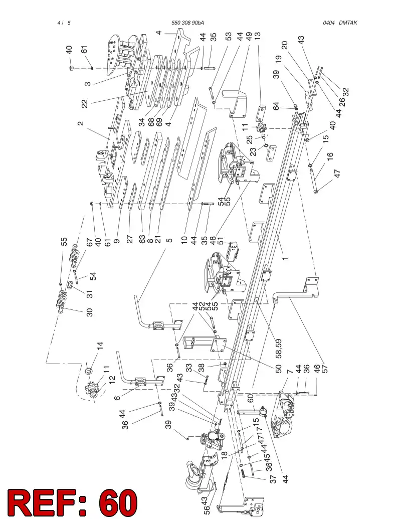 55025718 550 257 18 HOSE SUPPORT - Sandvik Technical Drawing