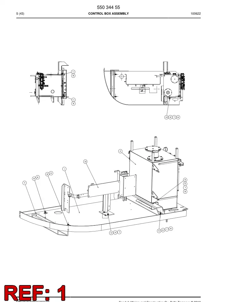 55025747a 550 257 47a Base plate - Sandvik Technical Drawing