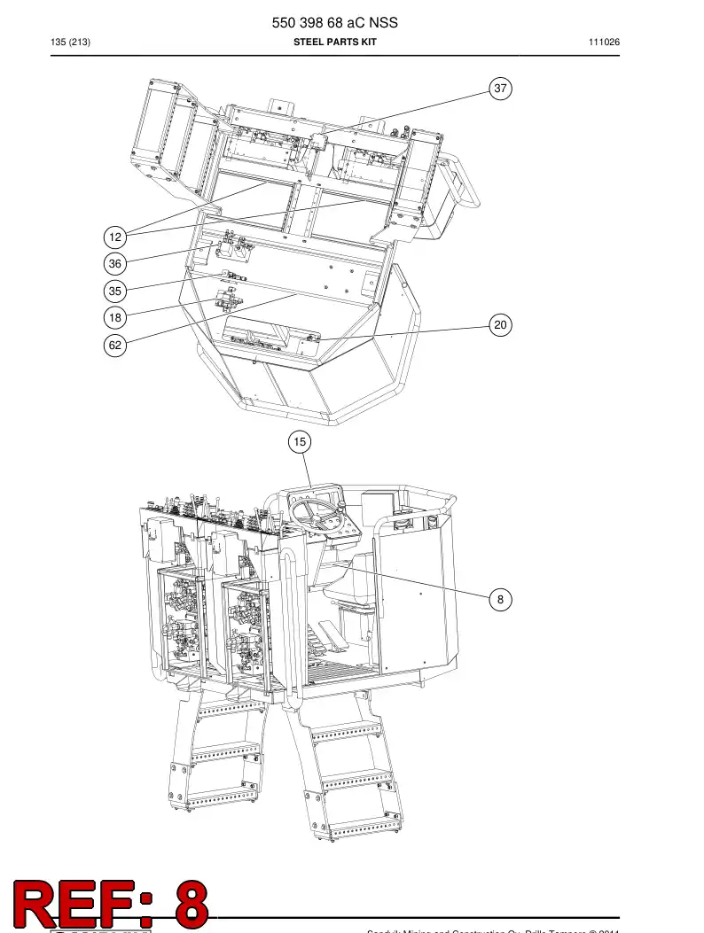 55025760 550 257 60 Cover - Sandvik Technical Drawing