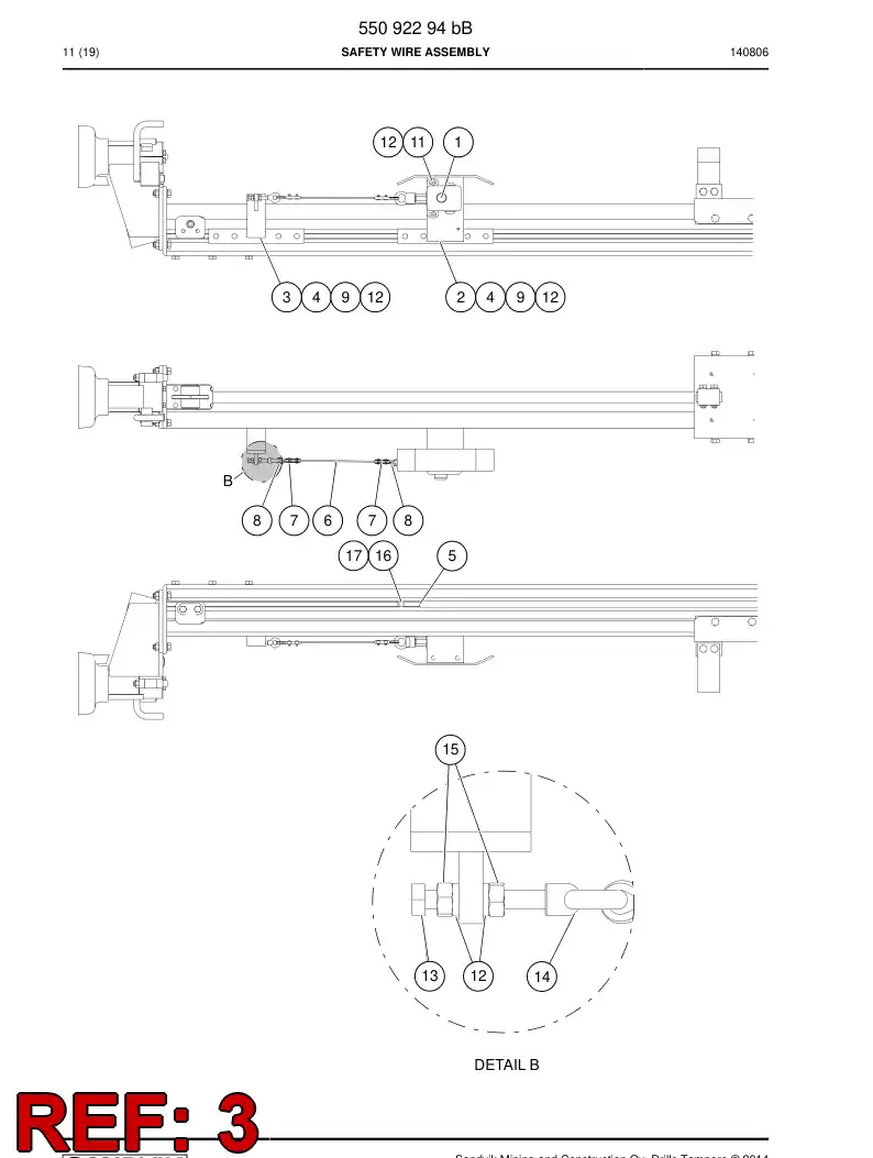 55025792c 550 257 92c Bracket, Mounting - Sandvik Technical Drawing