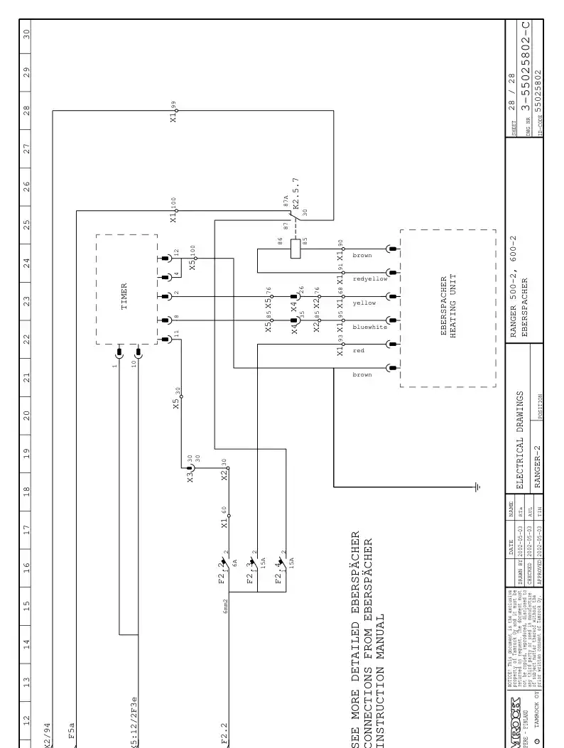 55025802bC 550 258 02bC ELECTRIC CIRCUIT DIAGRAM - Sandvik Technical Drawing