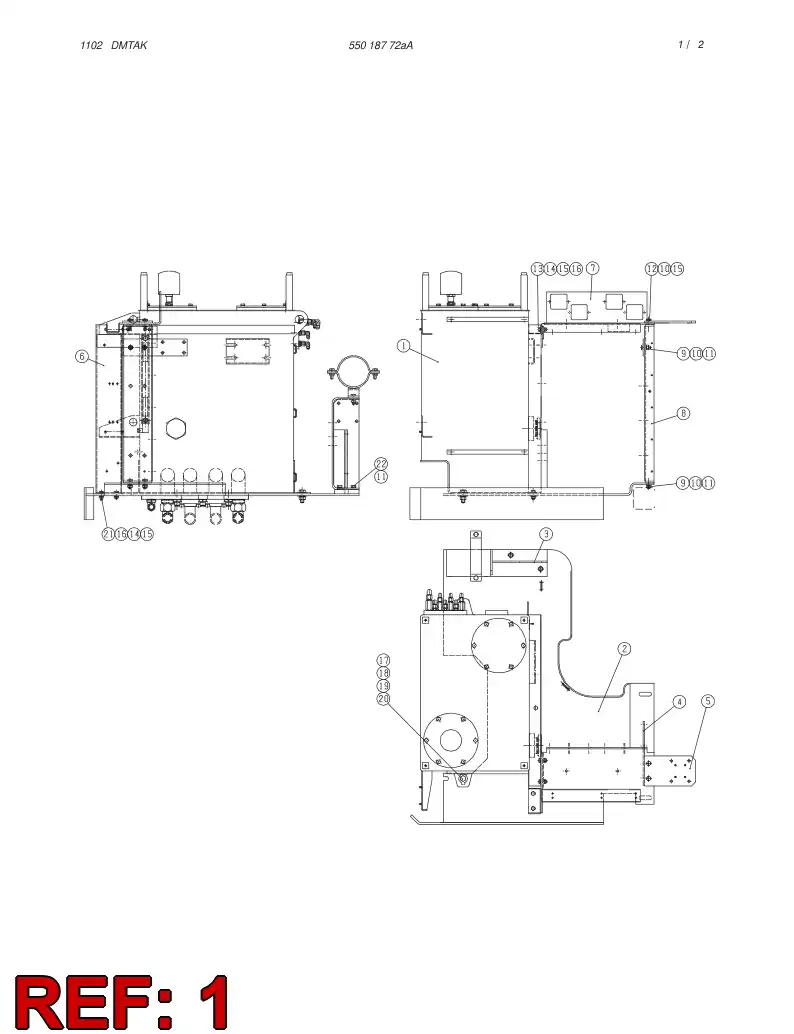 55025968 550 259 68 HYDRAULIC RECEIVER ASSEMBLY - Sandvik Technical Drawing