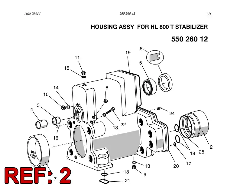 55026014 550 260 14 BEARING BUSHING - Sandvik Technical Drawing