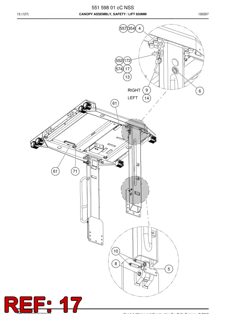 55026025b 550 260 25b Spacer - Sandvik Technical Drawing
