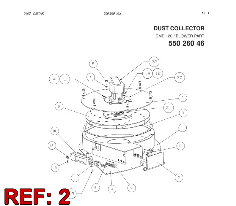 55026048 550 260 48 COVER - Sandvik Technical Drawing